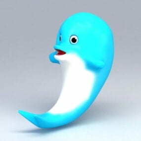 Cute Cartoon Dolphin 3d model