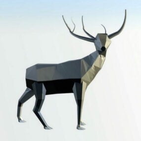 Laag poly elanden 3D-model