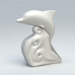 Dolphin Statue 3d model