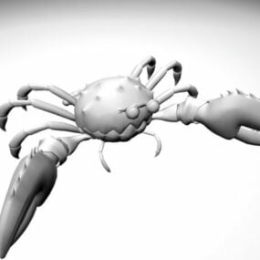 Cute Cartoon Crab 3d model