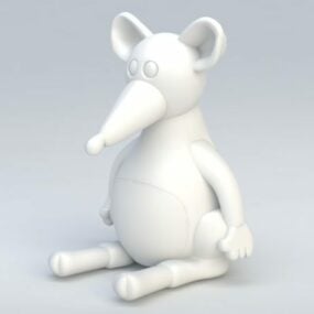 Cartoon Rat Character 3d model
