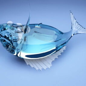 Model 3D szklanej ryby