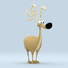 Cute Cartoon Elk 3d model