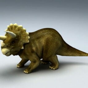 Triceratops Animated & Rig 3d model