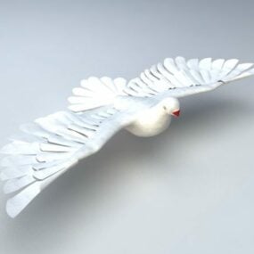 مدل سه بعدی دکل متحرک کبوتر سفید