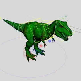3д модель тираннозавра рекса анимированная и установка