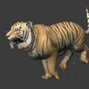 老虎奔跑动画3d模型