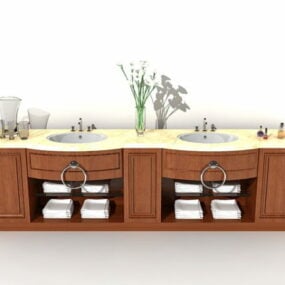 Hotel Bathroom Vanity Furniture 3d model