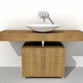 Vessel Sink Bathroom Vanity 3d model