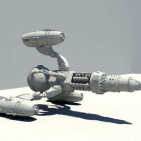 Mô hình 3d tàu vũ trụ khoa học viễn tưởng