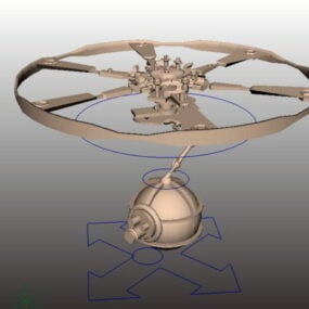Mô hình 3d khinh khí cầu khoa học viễn tưởng