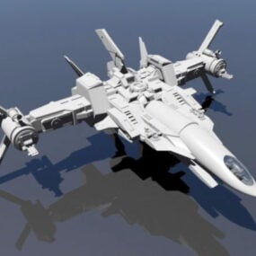 Weltraum-Science-Fiction-Kämpfer 3D-Modell