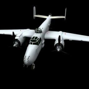 هواپیمای بمب افکن B-25 مدل سه بعدی