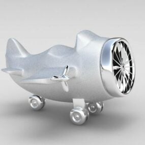 금속 비행기 장식 3d 모델
