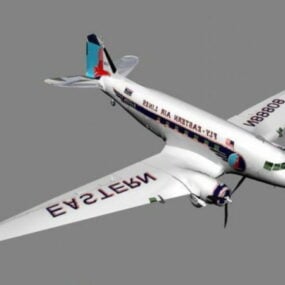 3D model letadla DC-3