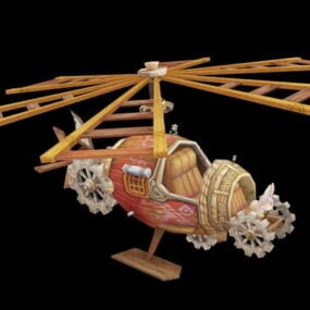 Steampunk Helicopter 3d model