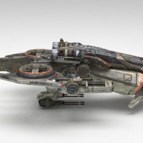 سفينة حربية فضائية مستقبلية نموذج ثلاثي الأبعاد
