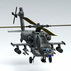 64д модель ударного вертолета Ah-3 Apache