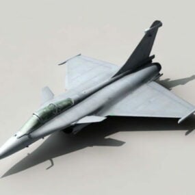 Avion de chasse Dassault Rafale modèle 3D