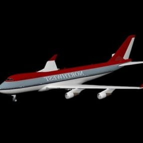Model 3D lotu Northwest Airlines