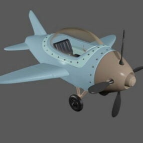 Mô hình 3d máy bay hoạt hình