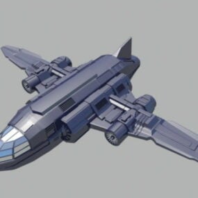 Tulevaisuuden Starship 3D-malli