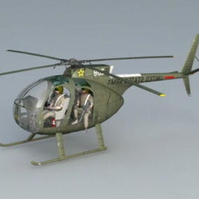 Us Army Oh-6 Helicopter 3d model