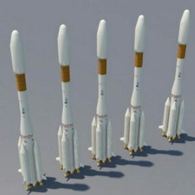 Sistema de lanzamiento prescindible Ariane 4 modelo 3d