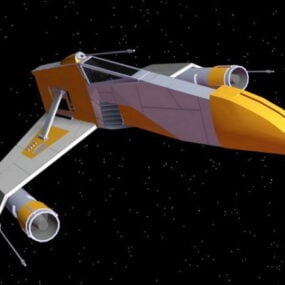 Mô hình 3d máy bay chiến đấu Star Wars E-wing