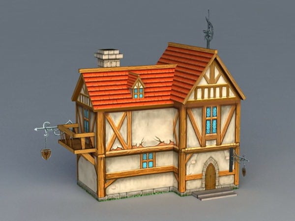 Medieval House Free 3d Model - .Max - Open3dModel