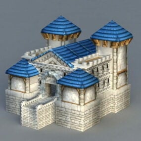 Modello 3d degli edifici umani di Warcraft