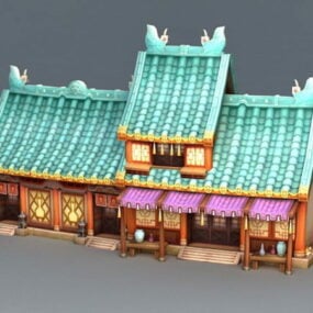 Starověké anime budovy 3D model