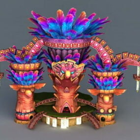 Model 3D Kuil Totem