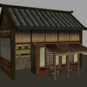 전통 고대 중국 상점 3d 모델