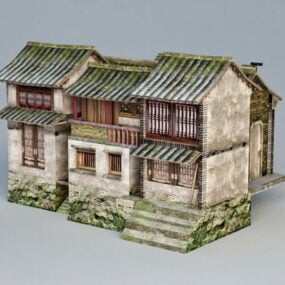 Starověký čínský Inn Hotel 3D model