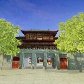 3д модель древнего китайского города