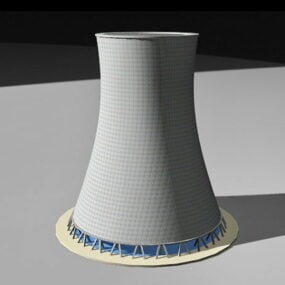 Elektrik Santrali Soğutma Kulesi 3d modeli