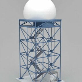 Piccola torre dell'acqua per il modello 3d del villaggio