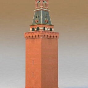 Model 3D wieży Kremla w Moskwie