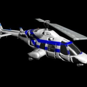 Bell 222 Helicopter 3d model