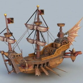 Steampunk Skyship 3D-model