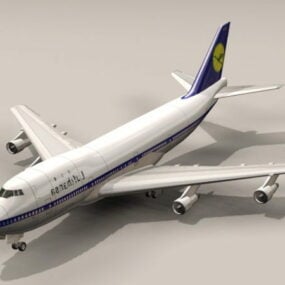 طائرة بوينغ 747 التجارية نموذج ثلاثي الأبعاد