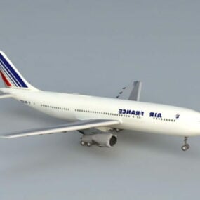 Air France Airplane 3d model
