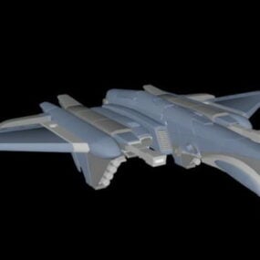 Mô hình máy bay chiến đấu khoa học viễn tưởng 3d