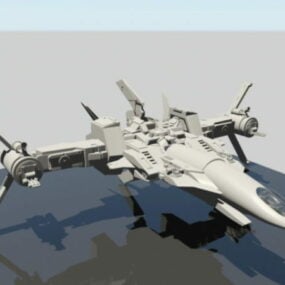 Sci-fi Star Fighter 3d-modell