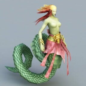 Жіночий монстр-змія 3d модель