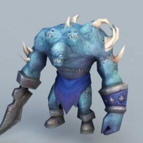 3D model Blue Orc Warrior