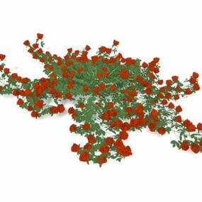 Kletternde Rosenpflanzen 3D-Modell