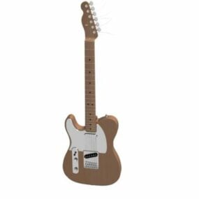 Elektrisk forsterket gitar 3d-modell