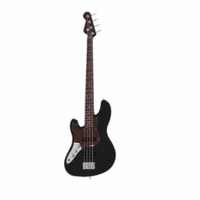 ब्लैक इलेक्ट्रिक गिटार 3डी मॉडल